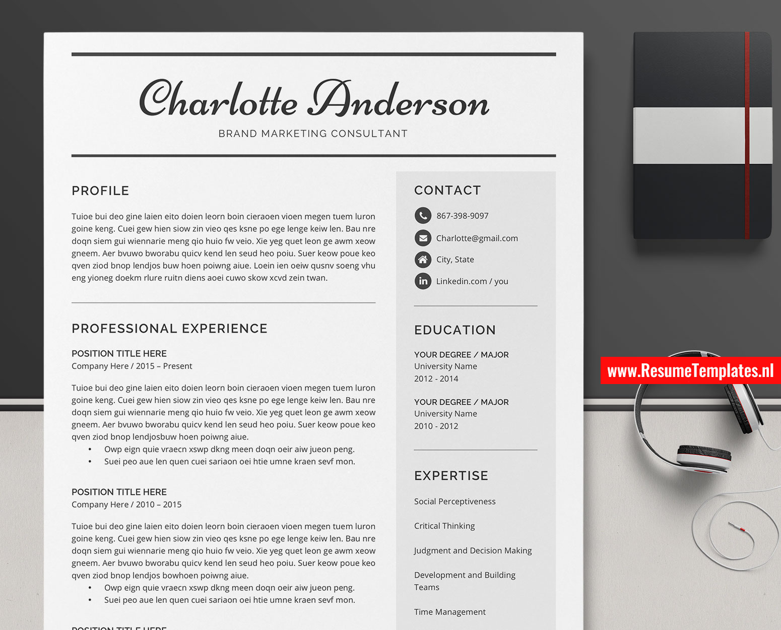 Student Resume Template from www.resumetemplates.nl