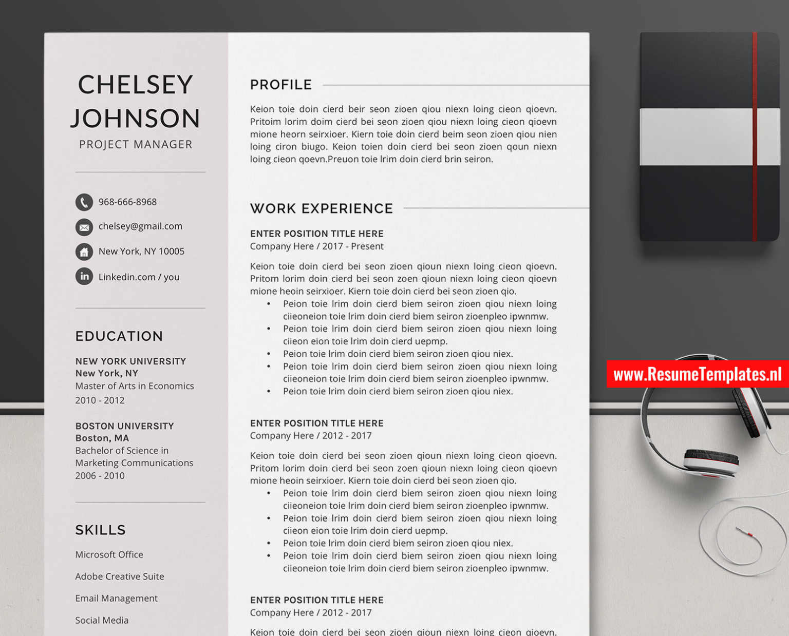 Modern Cv Template Word Free Download For Freshers