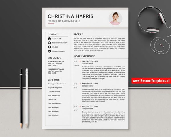 Creative CV Resume Templates MS Word Design