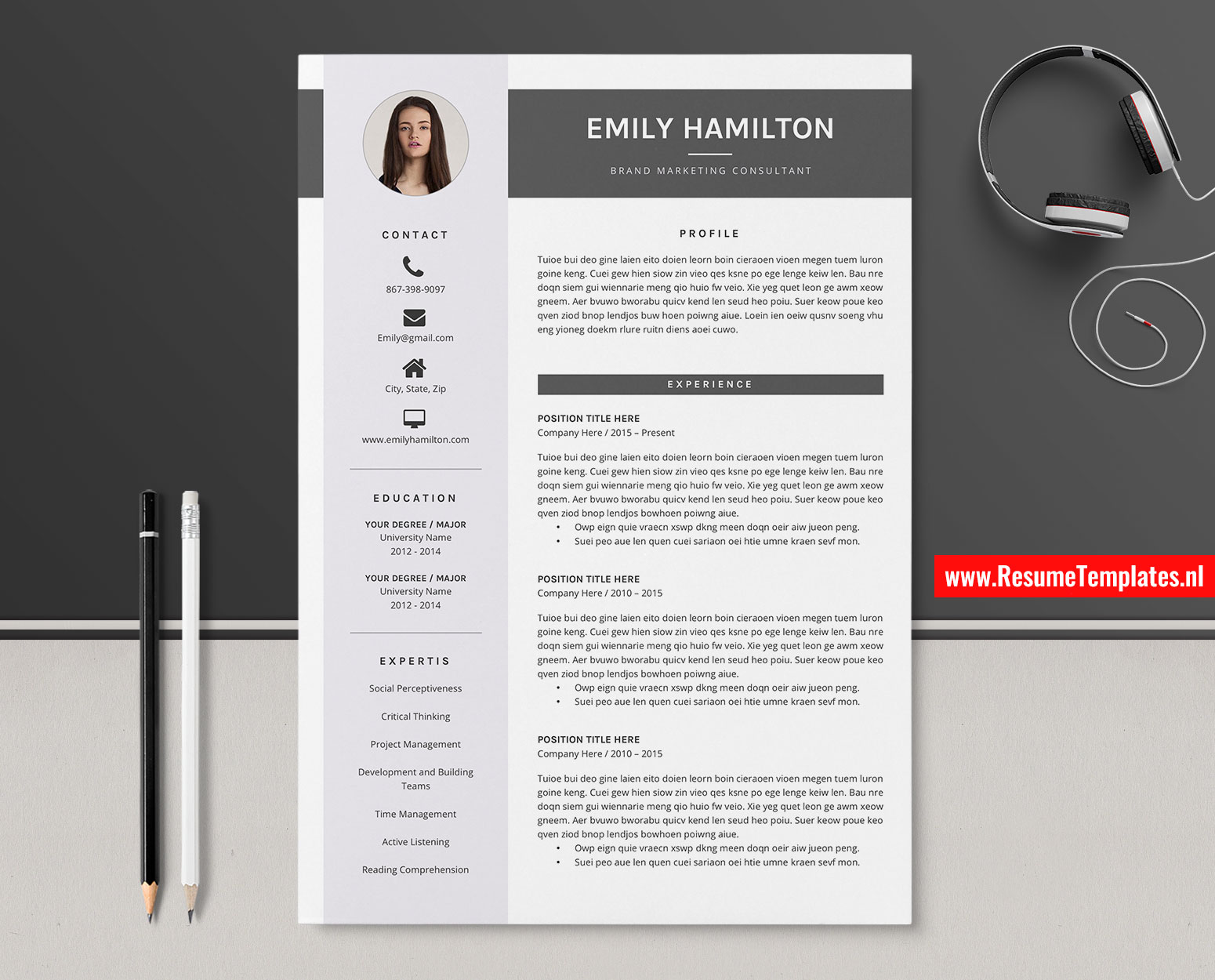 Curriculum Vitae Cover Page Template Word