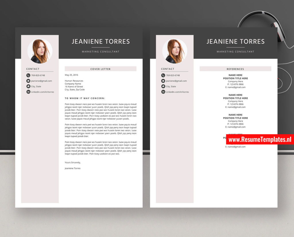 Editable CV Template / Resume Template for Microsoft Word, Curriculum ...
