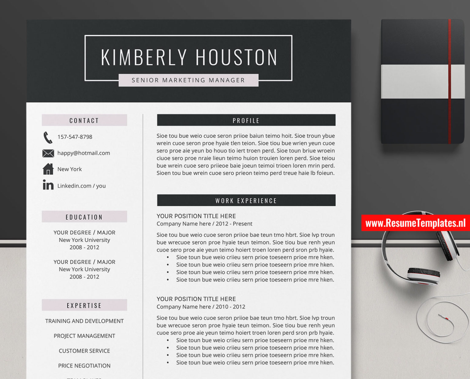 For Mac Pages: Professional CV Template for Mac Pages, Cover Letter ...