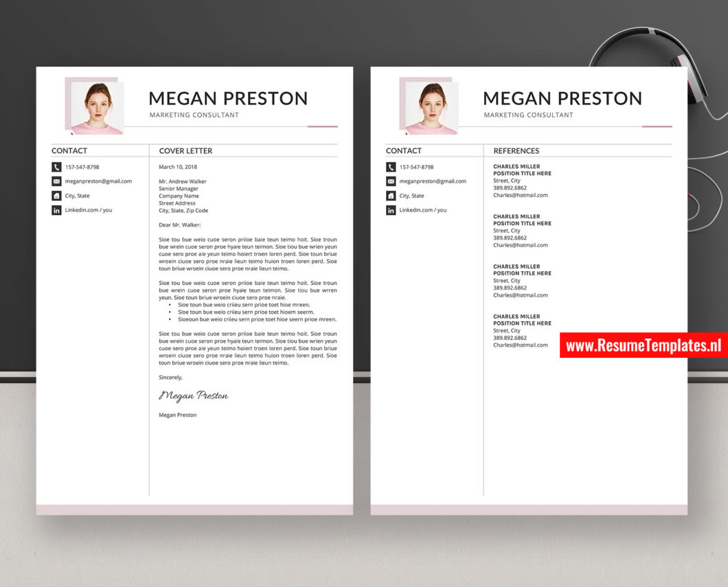 Modern Resume Templates / CV Templates, Cover Letter, MS ...