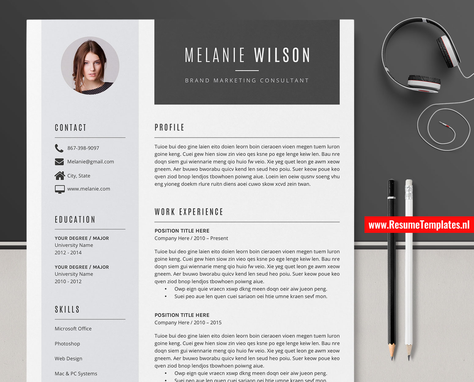 Ms Word Resume Template from www.resumetemplates.nl