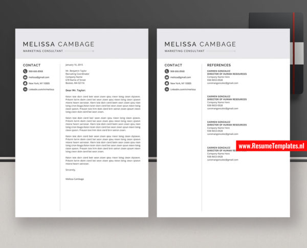 Modern CV Resume Templates MS Word Design