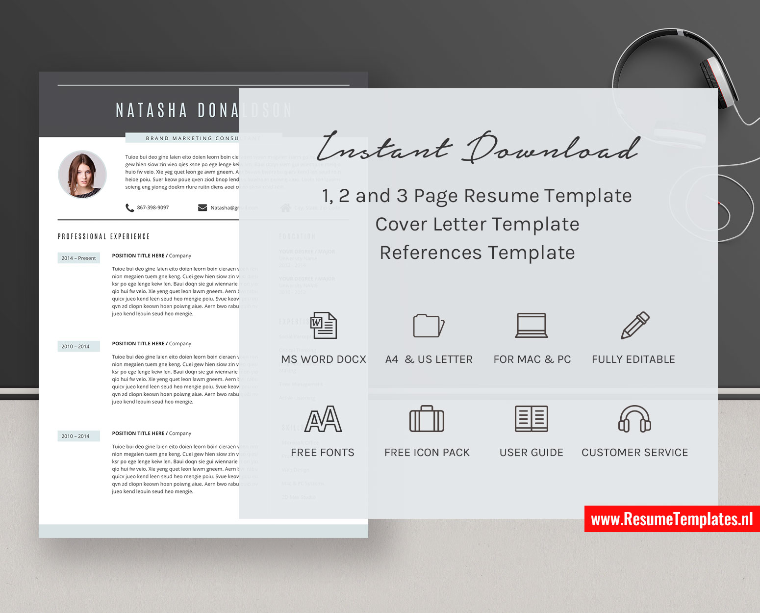 2 Page Resume Template Free Download Word