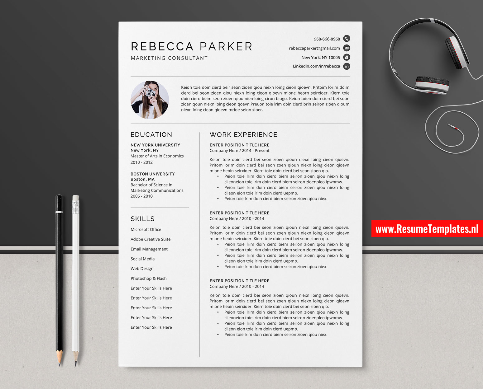 Microsoft Office Word Resume Template from www.resumetemplates.nl