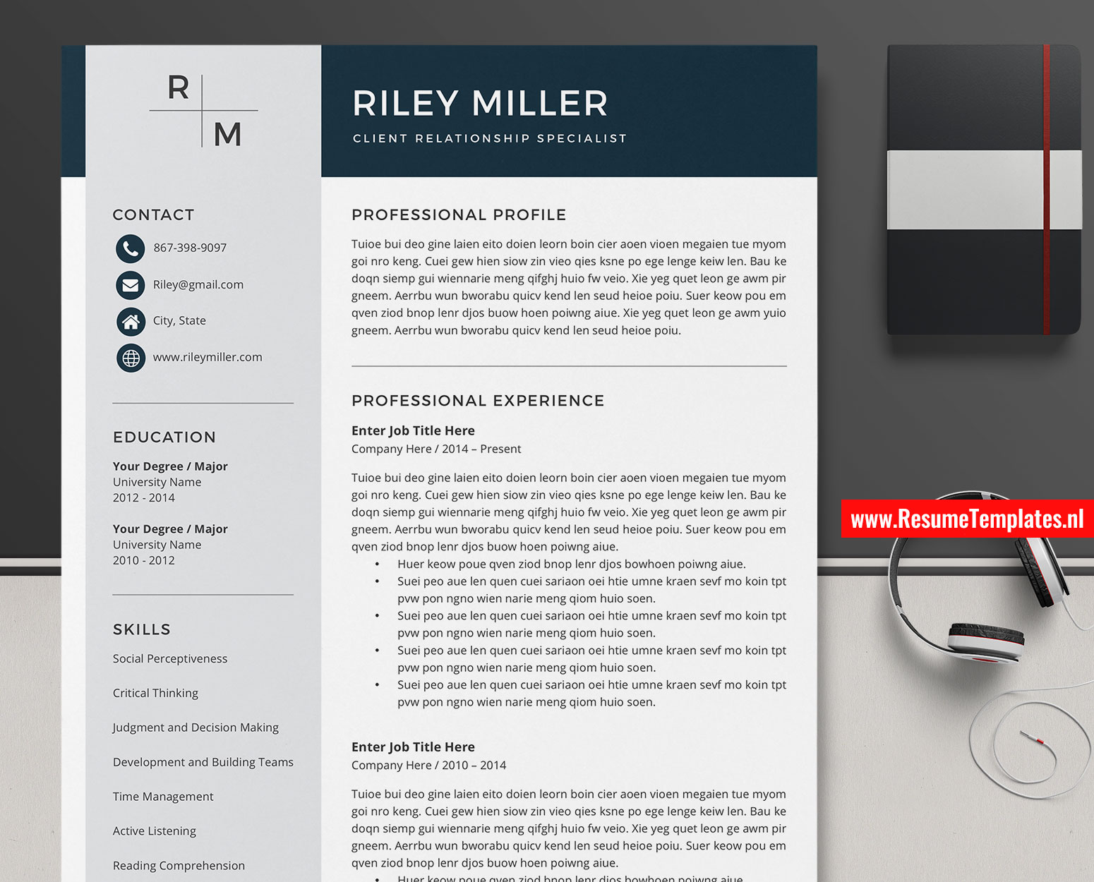 Professional CV Template / Resume Template, Cover Letter ...