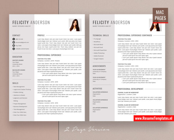 Modern Professional CV Resume Templates Design
