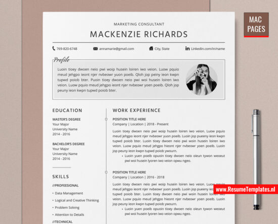 Modern Professional CV Resume Templates Design
