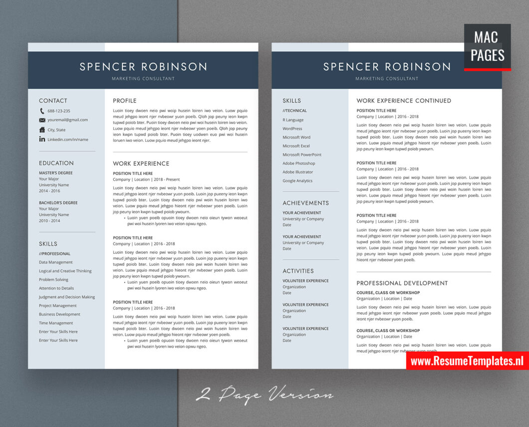 For Mac Pages Simple Resume Template - Www.resumetemplates.nl Mac Pages Resume Template Curriculum Vitae Professional Resume Modern Resume Creative Resume Simple Resume Editable Resume Job Winning Resume RTNL CV Template 30 3 1060x855 