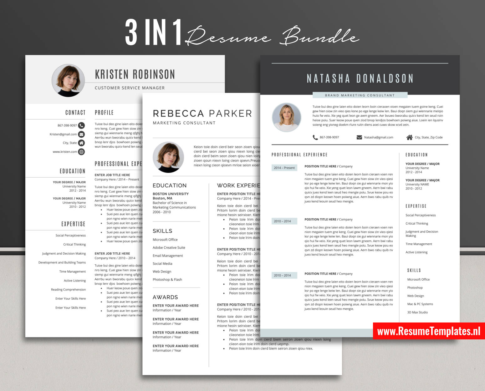 www.ResumeTemplates.nl-reusme template for ms word images