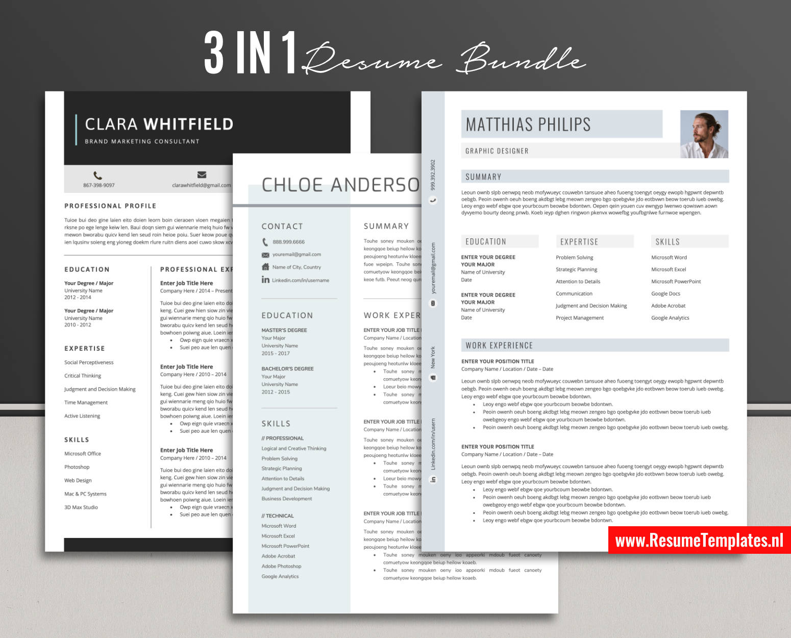 www.ResumeTemplates.nl-reusme template for ms word images
