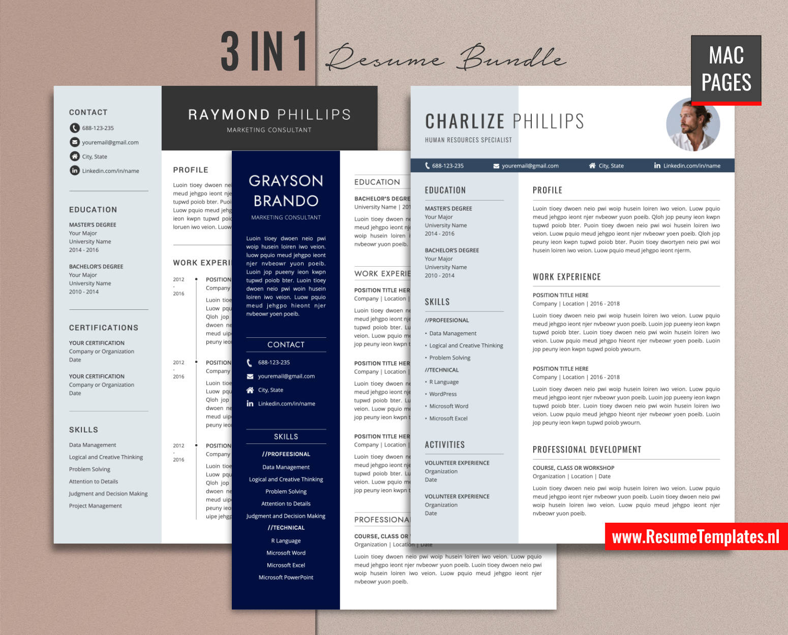www.ResumeTemplates.nl-resume template for mac pages