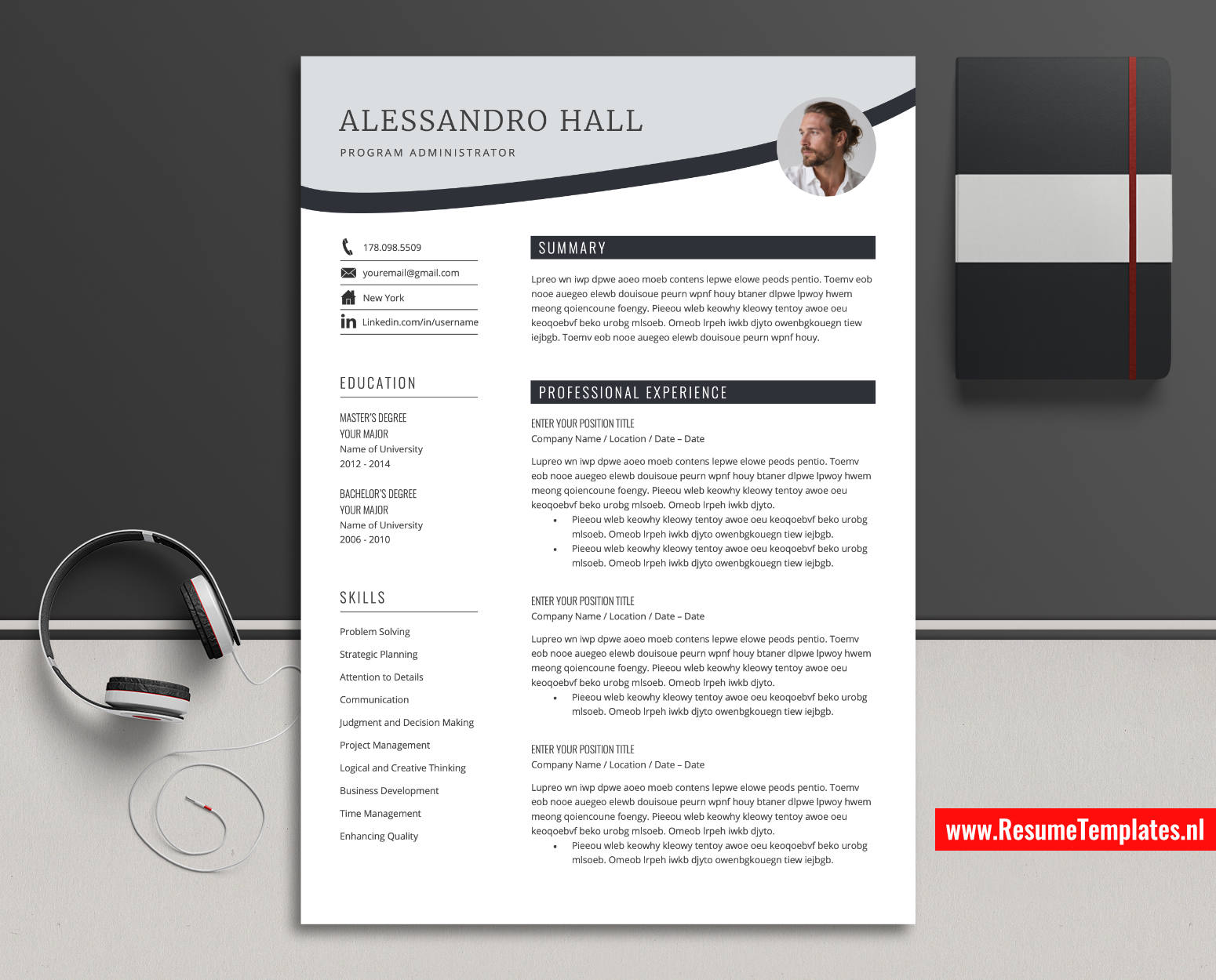 www.ResumeTemplates.nl-reusme template for ms word images