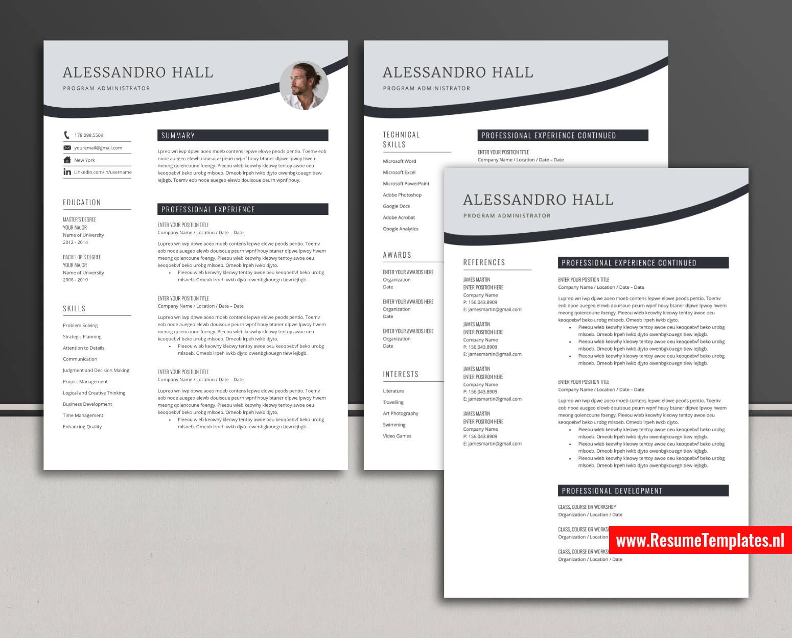 www.ResumeTemplates.nl-reusme template for ms word images