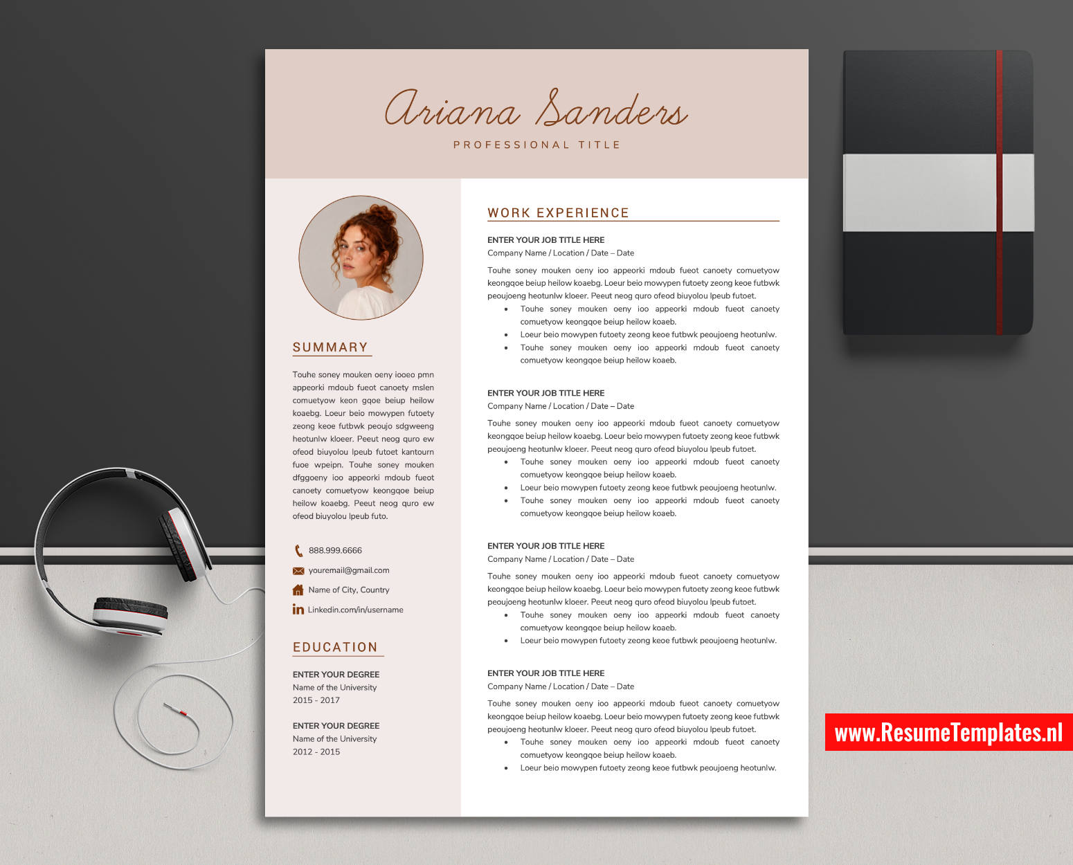www.ResumeTemplates.nl-reusme template for ms word images