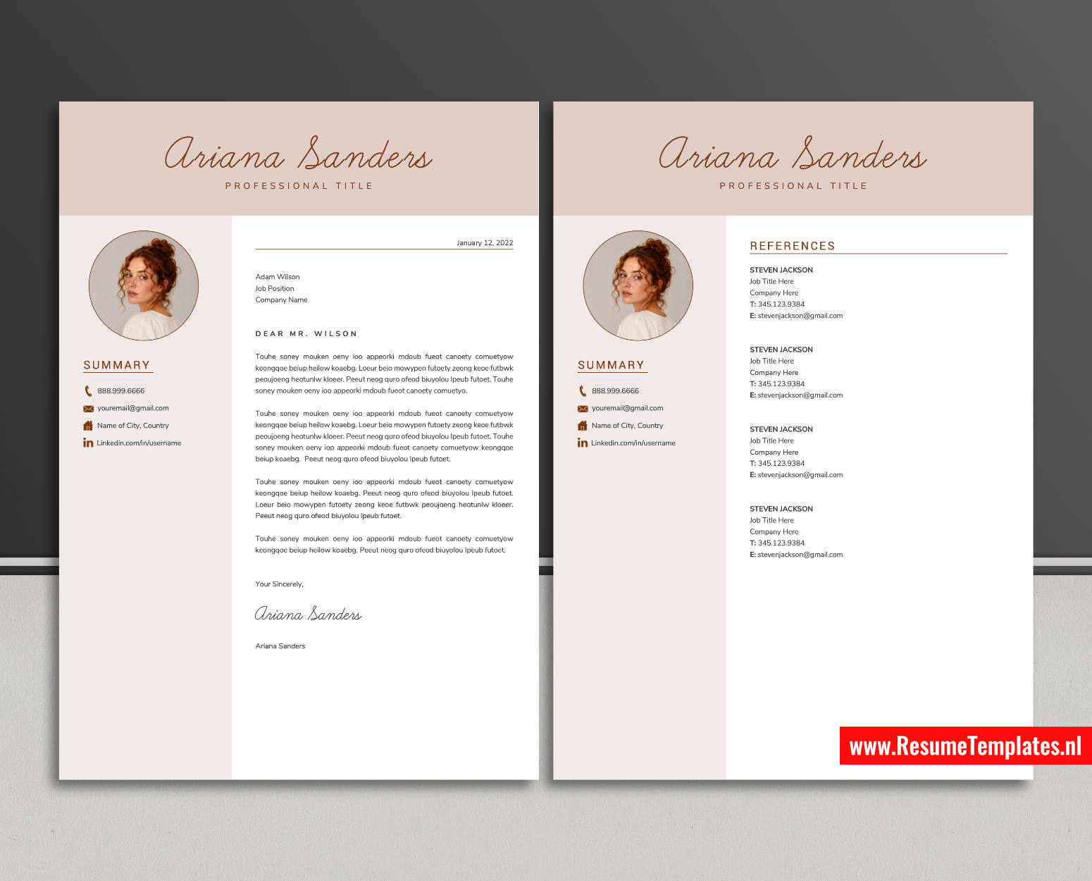 www.ResumeTemplates.nl-reusme template for ms word images
