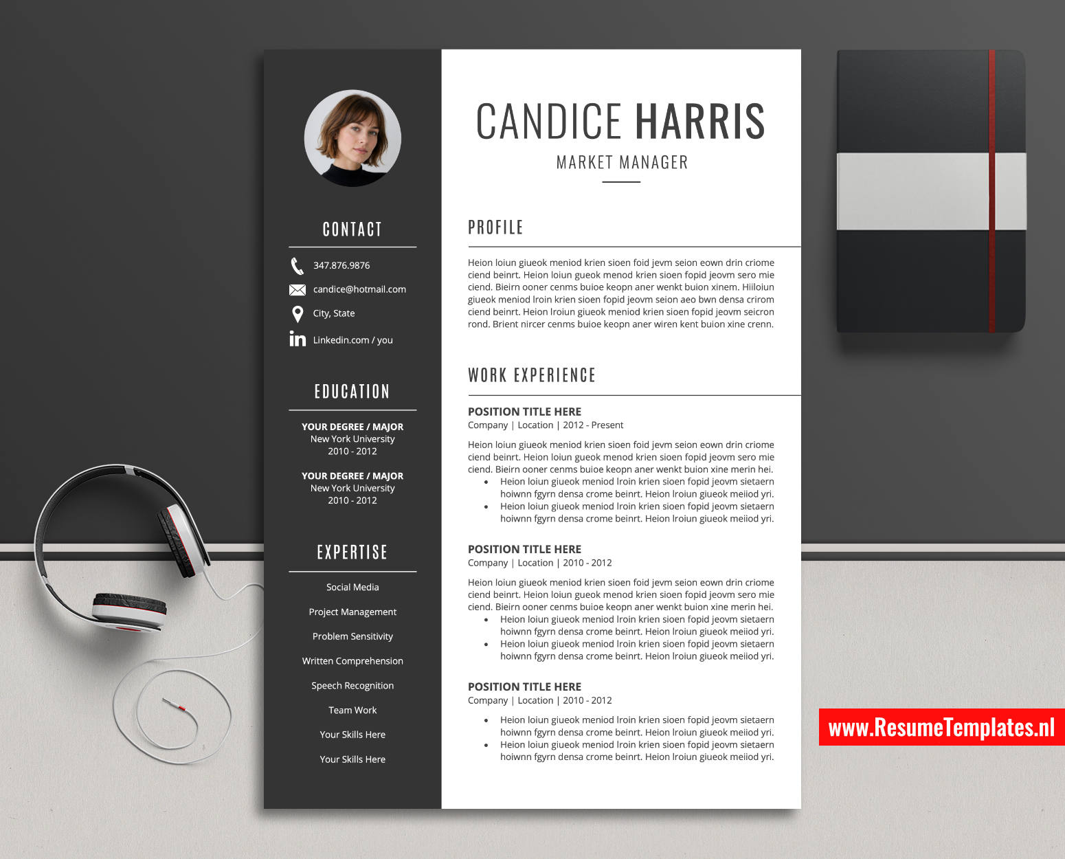 www.ResumeTemplates.nl-reusme template for ms word images