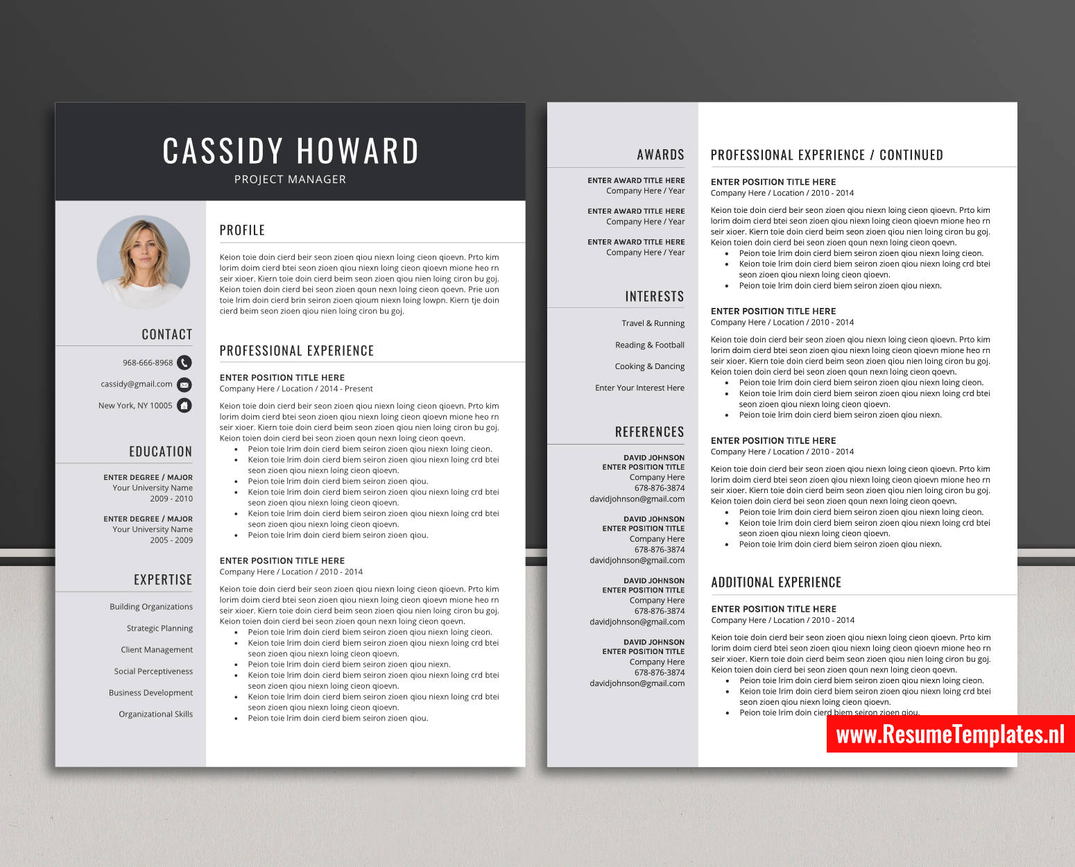 www.ResumeTemplates.nl-reusme template for ms word images