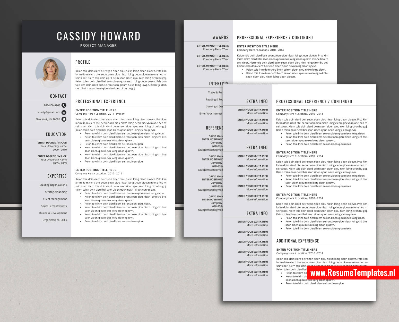 www.ResumeTemplates.nl-reusme template for ms word images