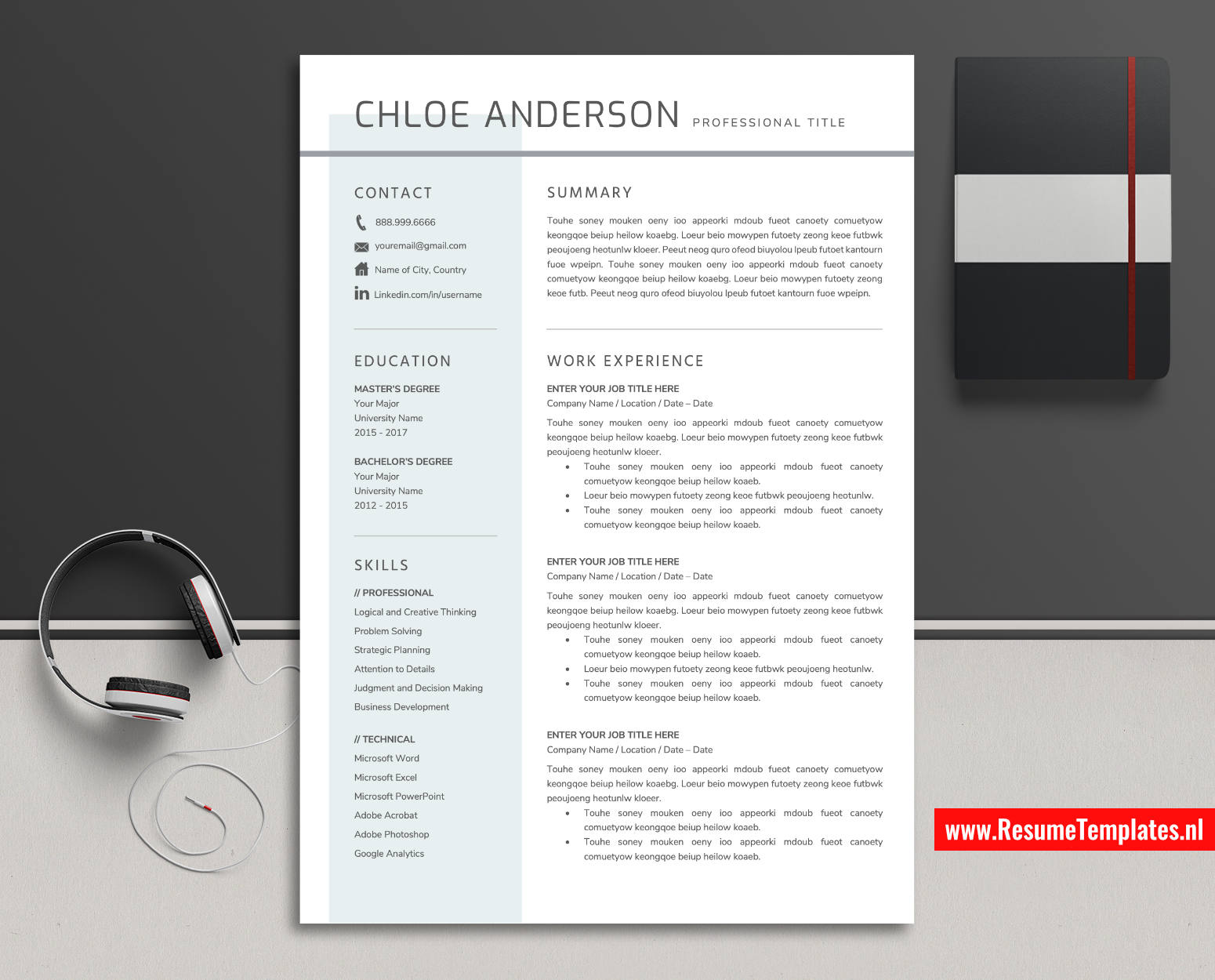 www.ResumeTemplates.nl-reusme template for ms word images