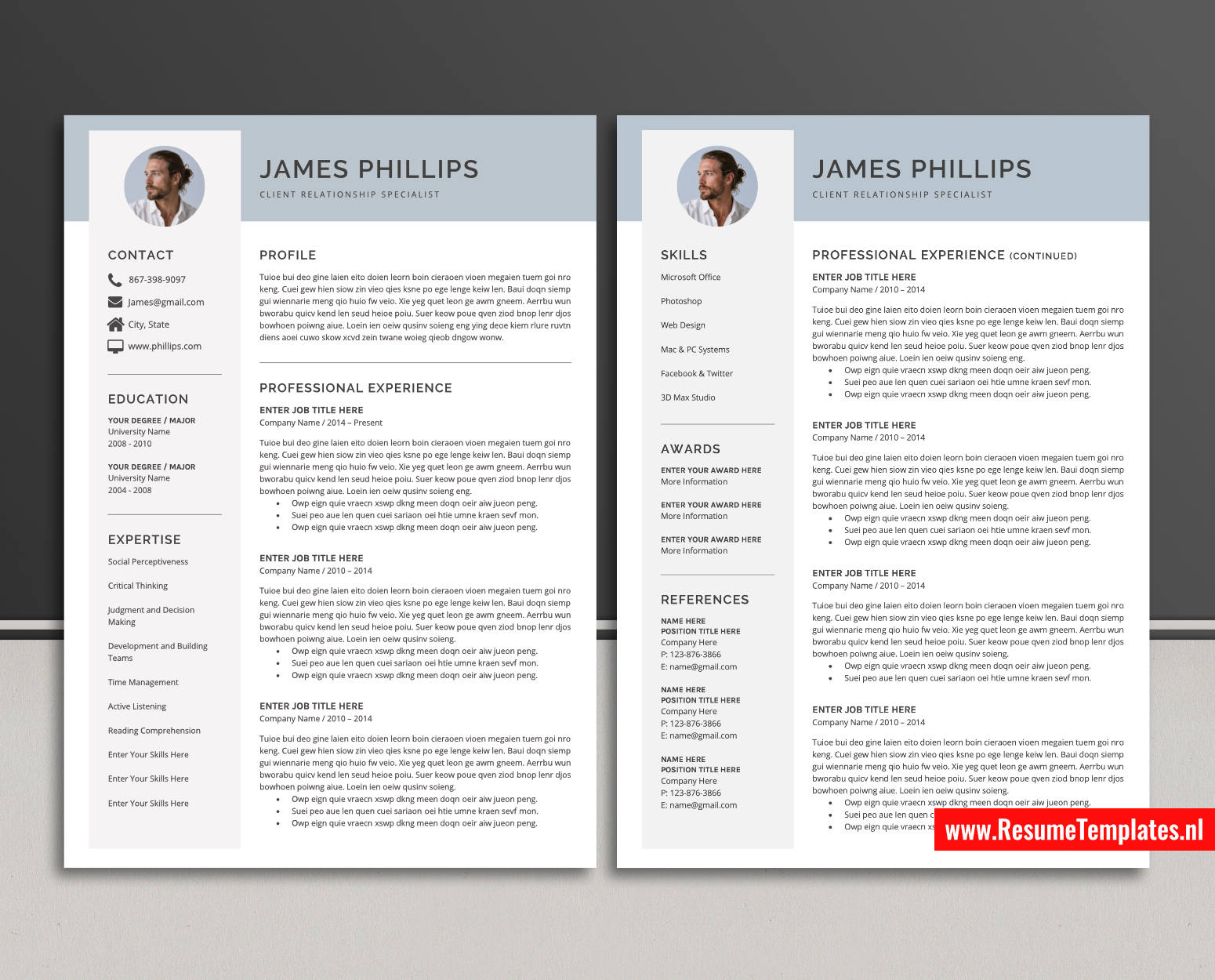 www.ResumeTemplates.nl-reusme template for ms word images