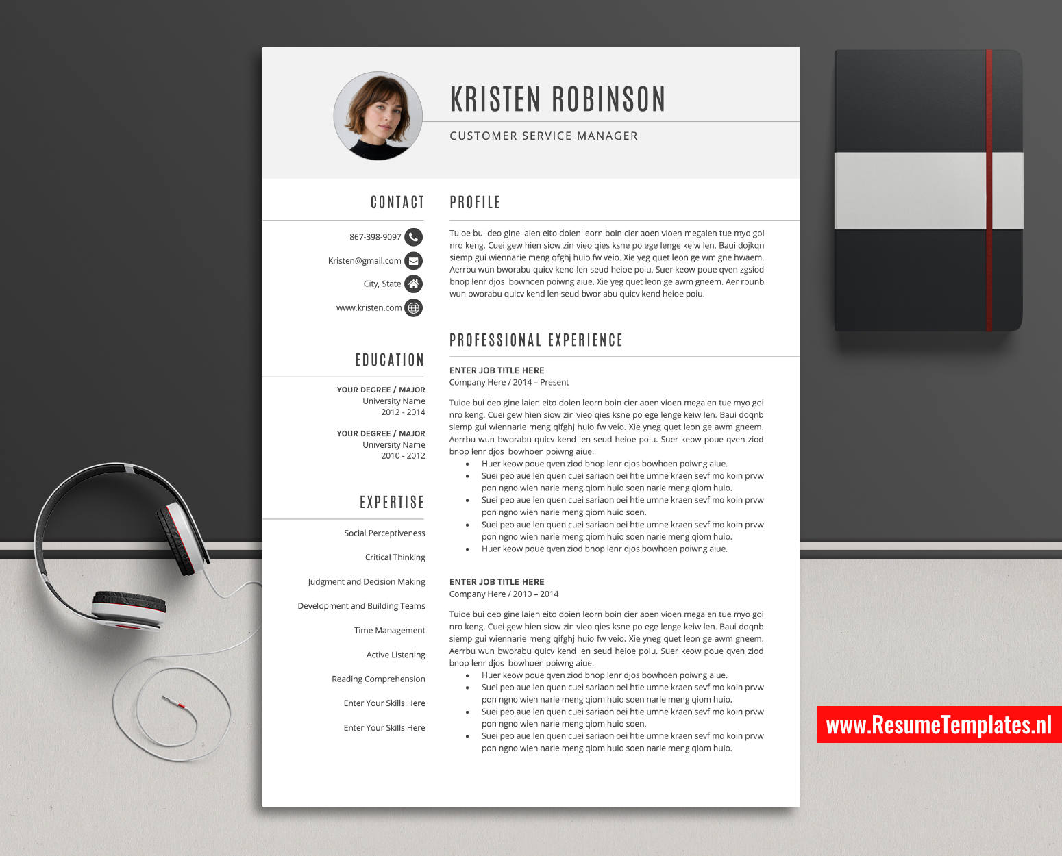 www.ResumeTemplates.nl-reusme template for ms word images