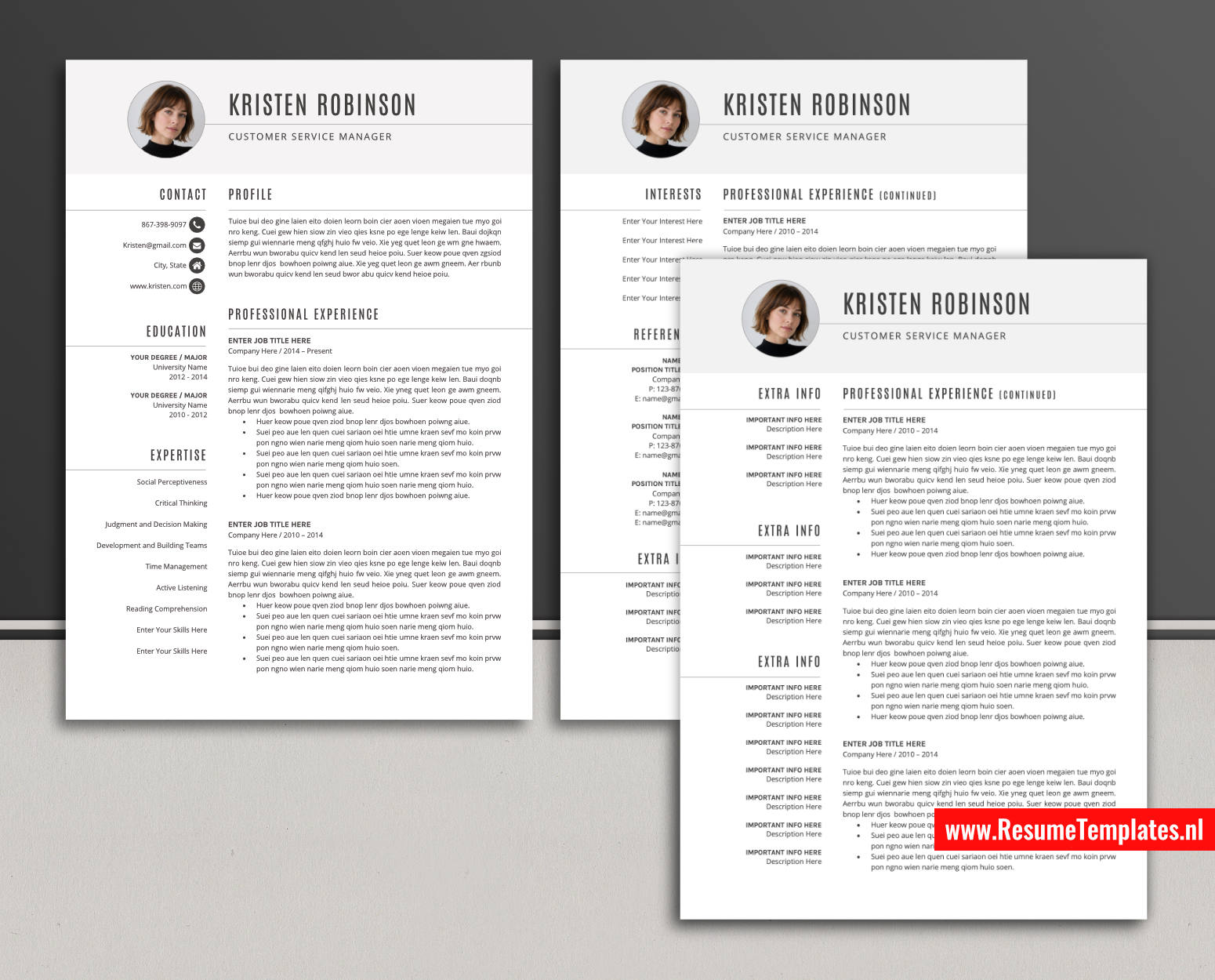 www.ResumeTemplates.nl-reusme template for ms word images