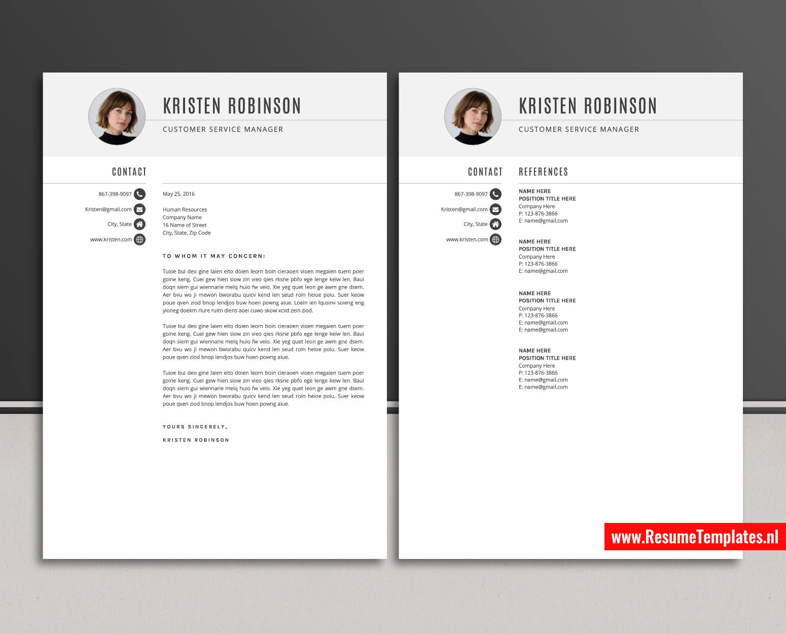 www.ResumeTemplates.nl-reusme template for ms word images