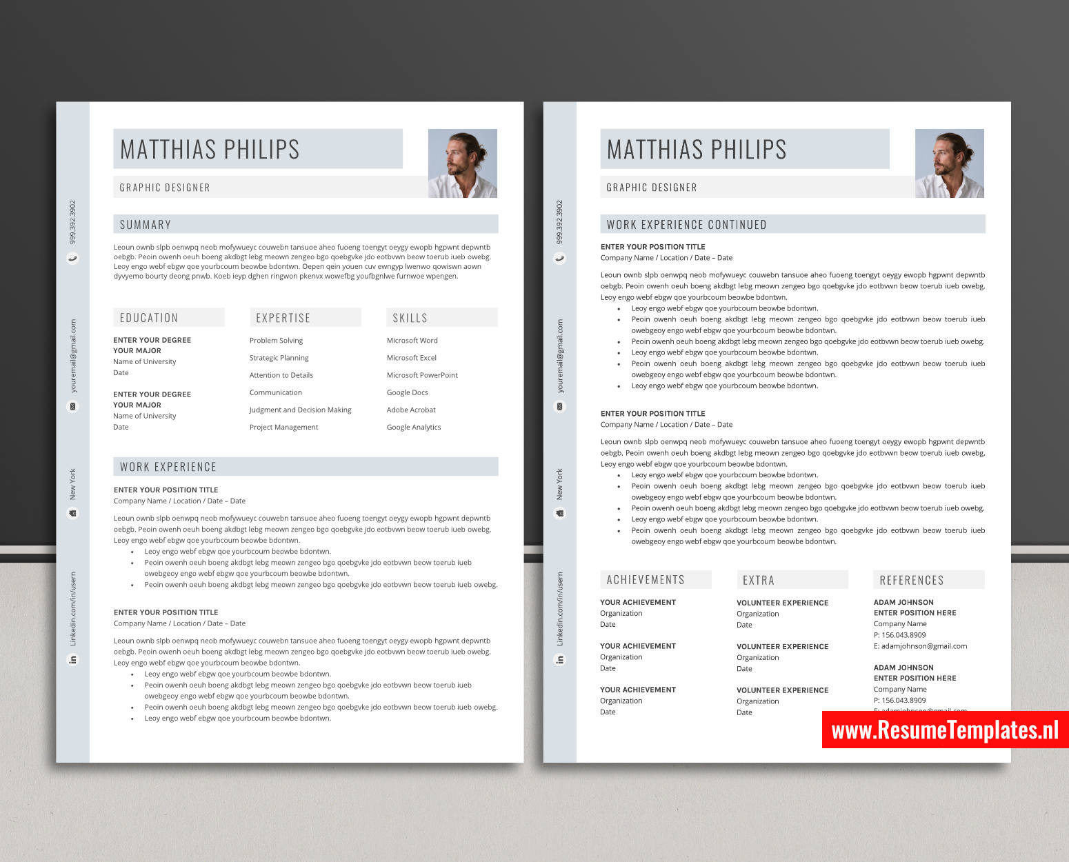 www.ResumeTemplates.nl-reusme template for ms word images