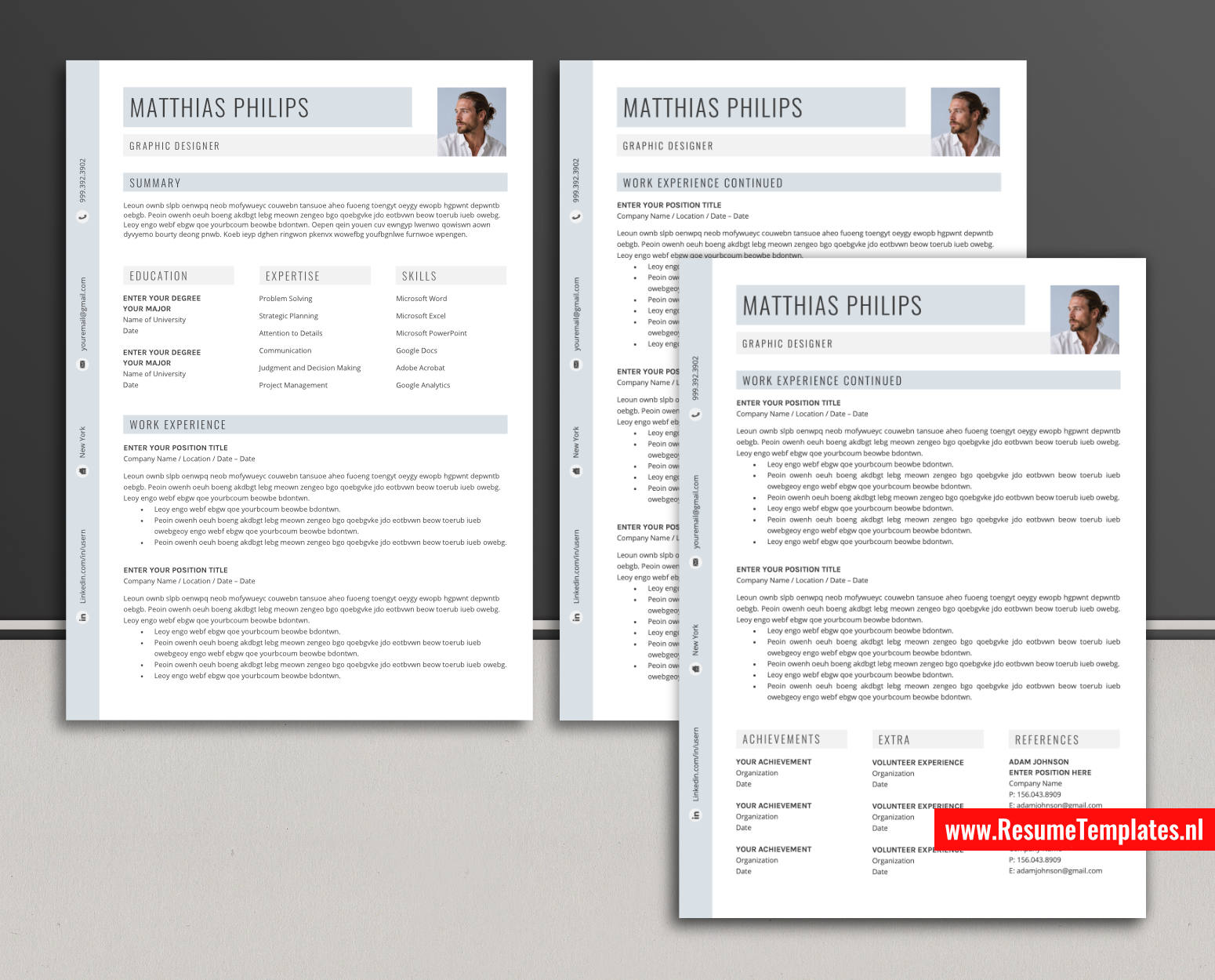 www.ResumeTemplates.nl-reusme template for ms word images