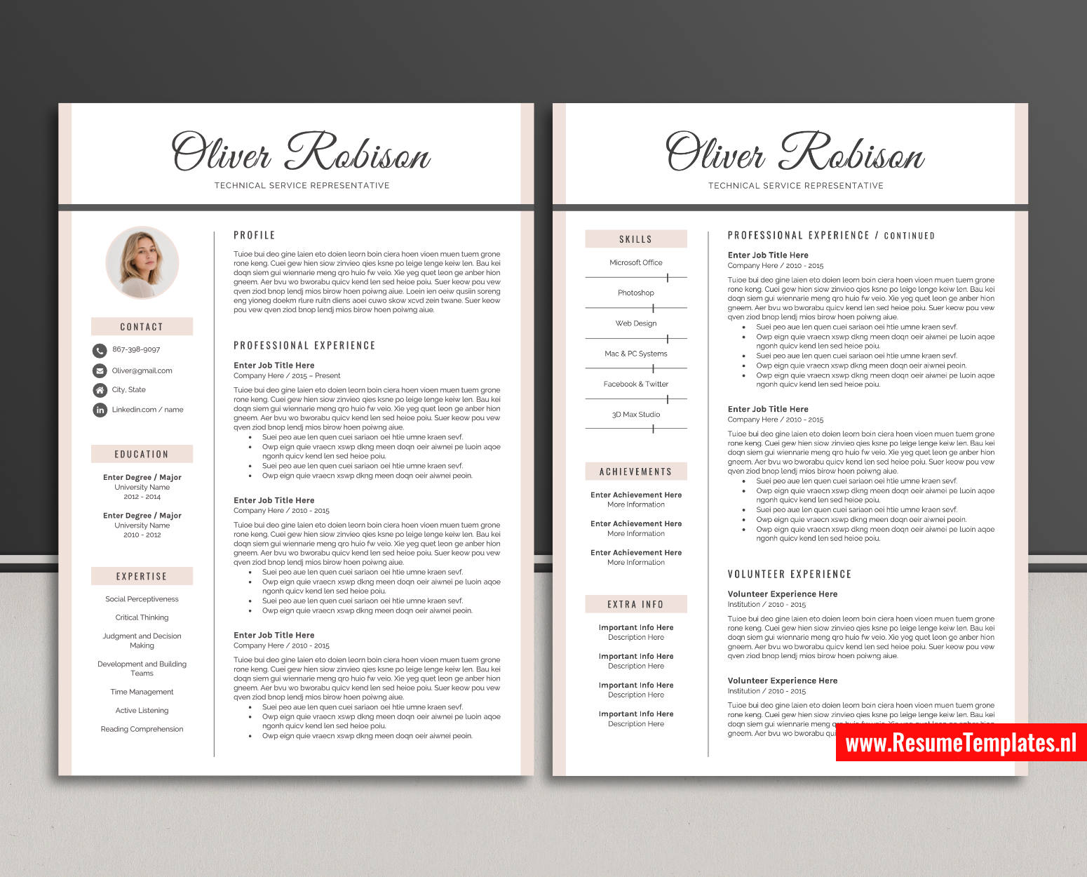 www.ResumeTemplates.nl-reusme template for ms word images
