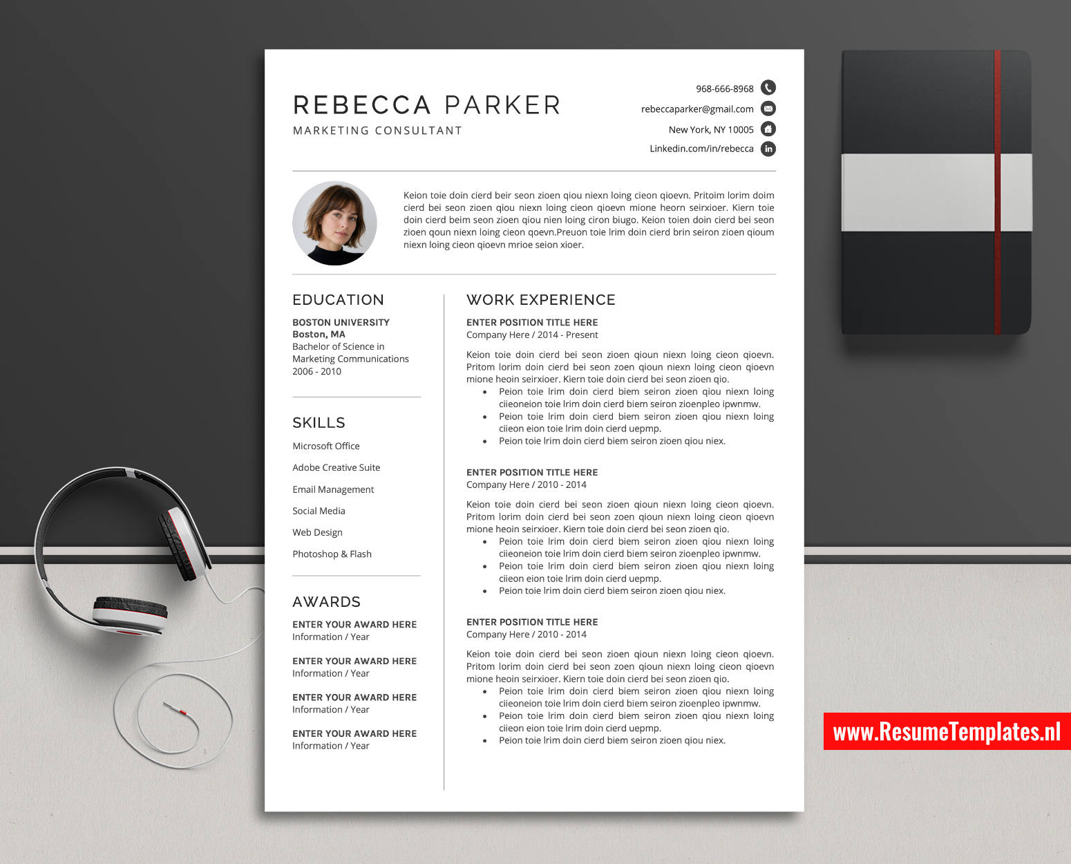www.ResumeTemplates.nl-reusme template for ms word images