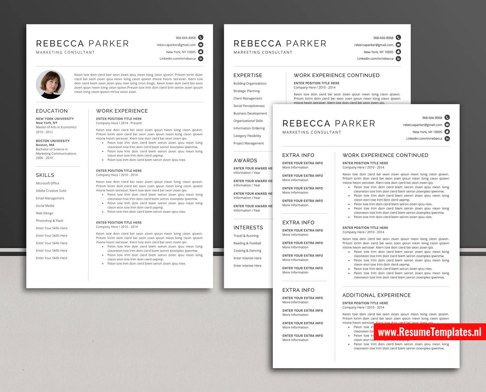 www.ResumeTemplates.nl-reusme template for ms word images