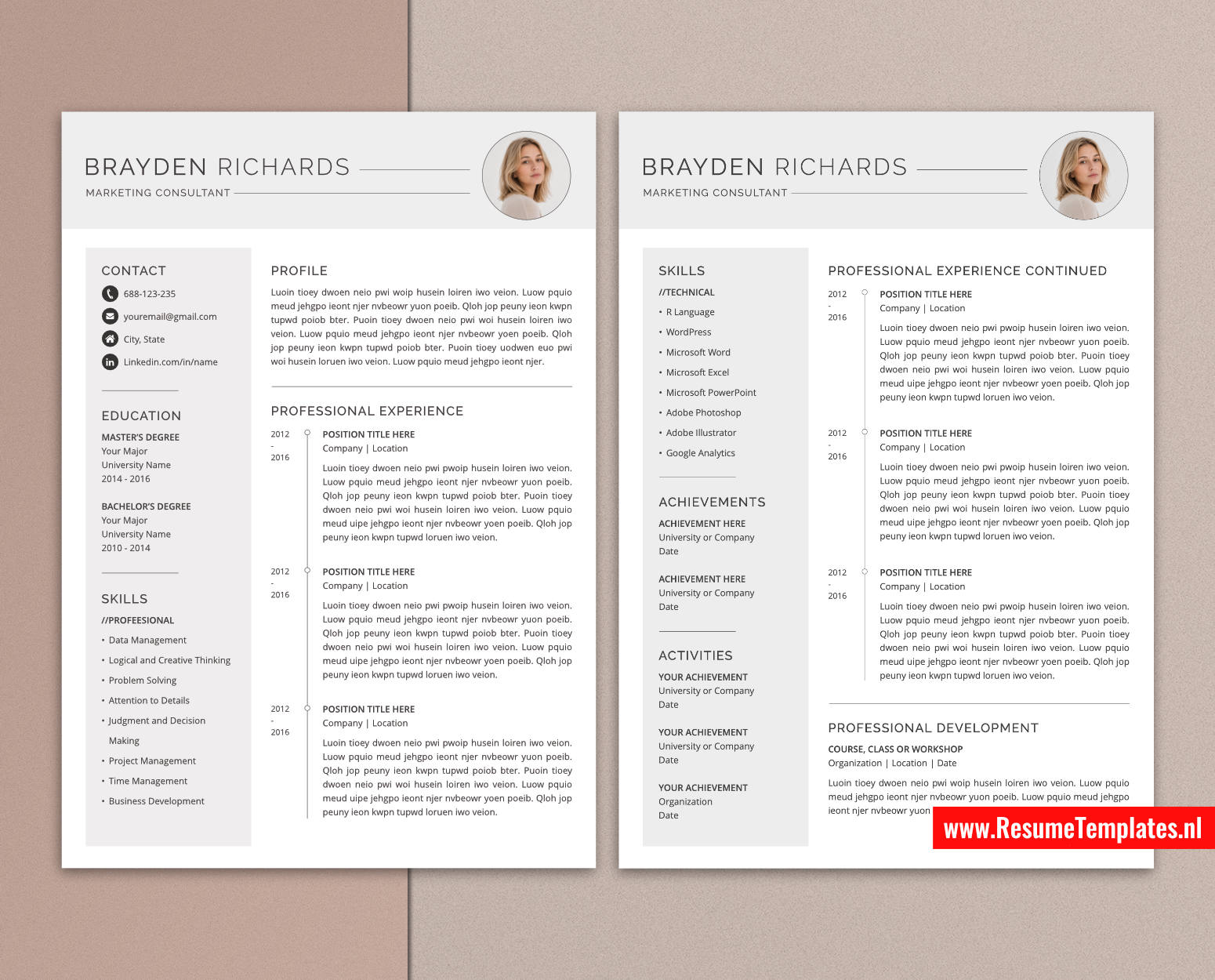 www.ResumeTemplates.nl-resume template for mac pages