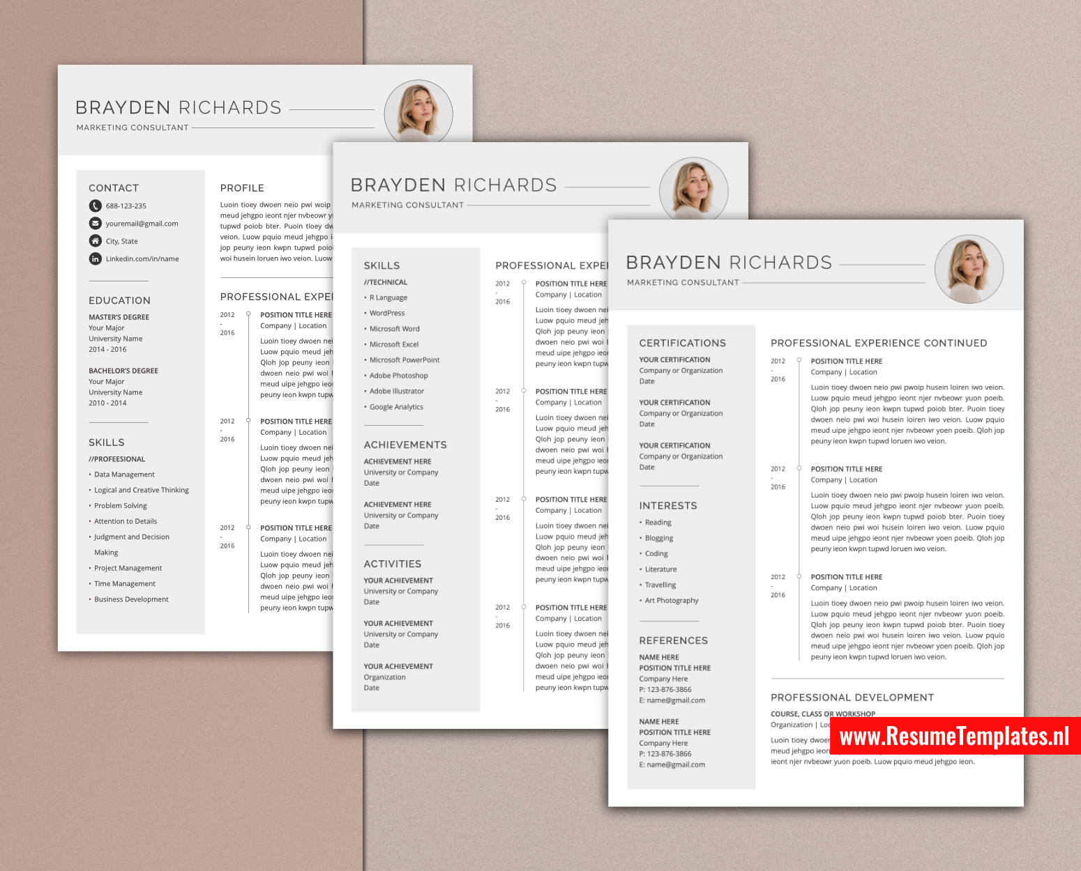 www.ResumeTemplates.nl-resume template for mac pages