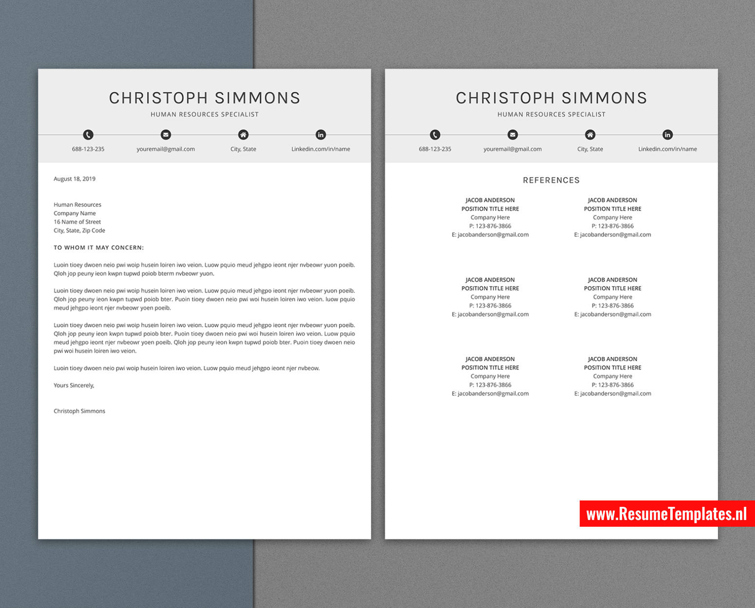 www.ResumeTemplates.nl-resume template for mac pages