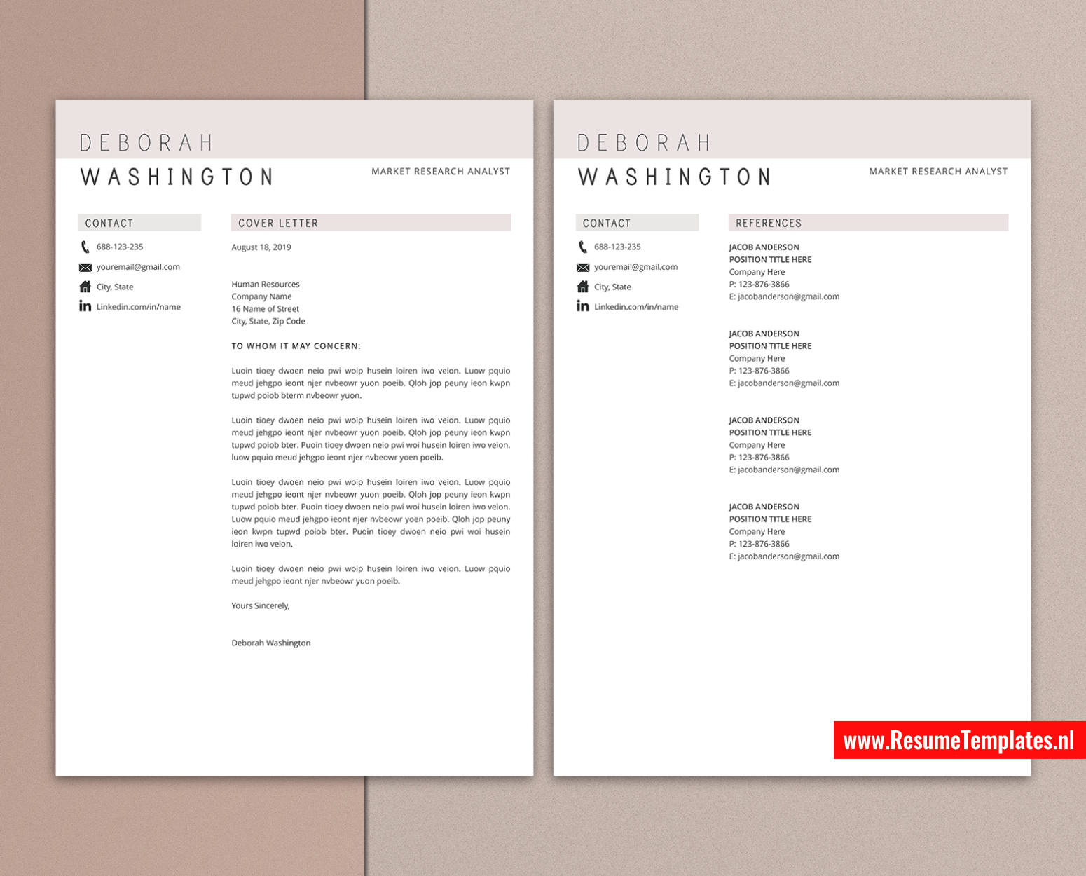 www.ResumeTemplates.nl-resume template for mac pages