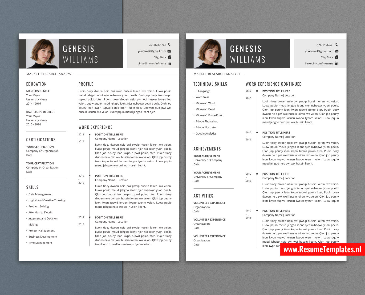 www.ResumeTemplates.nl-resume template for mac pages