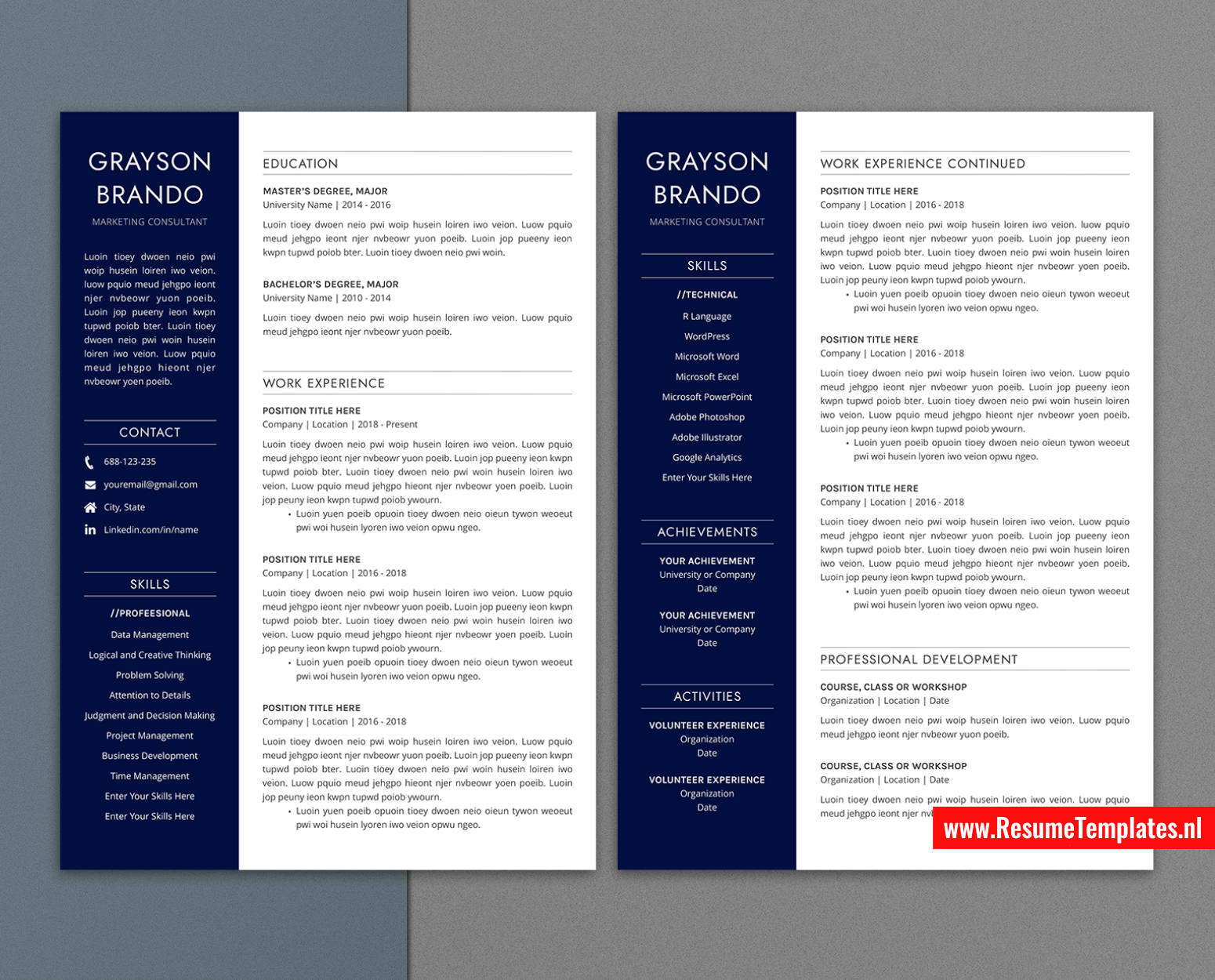 www.ResumeTemplates.nl-resume template for mac pages