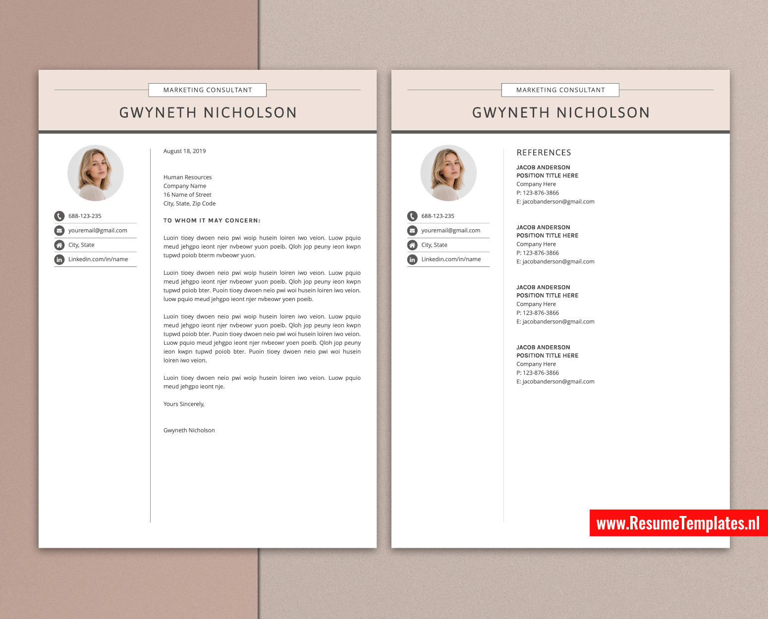 www.ResumeTemplates.nl-resume template for mac pages