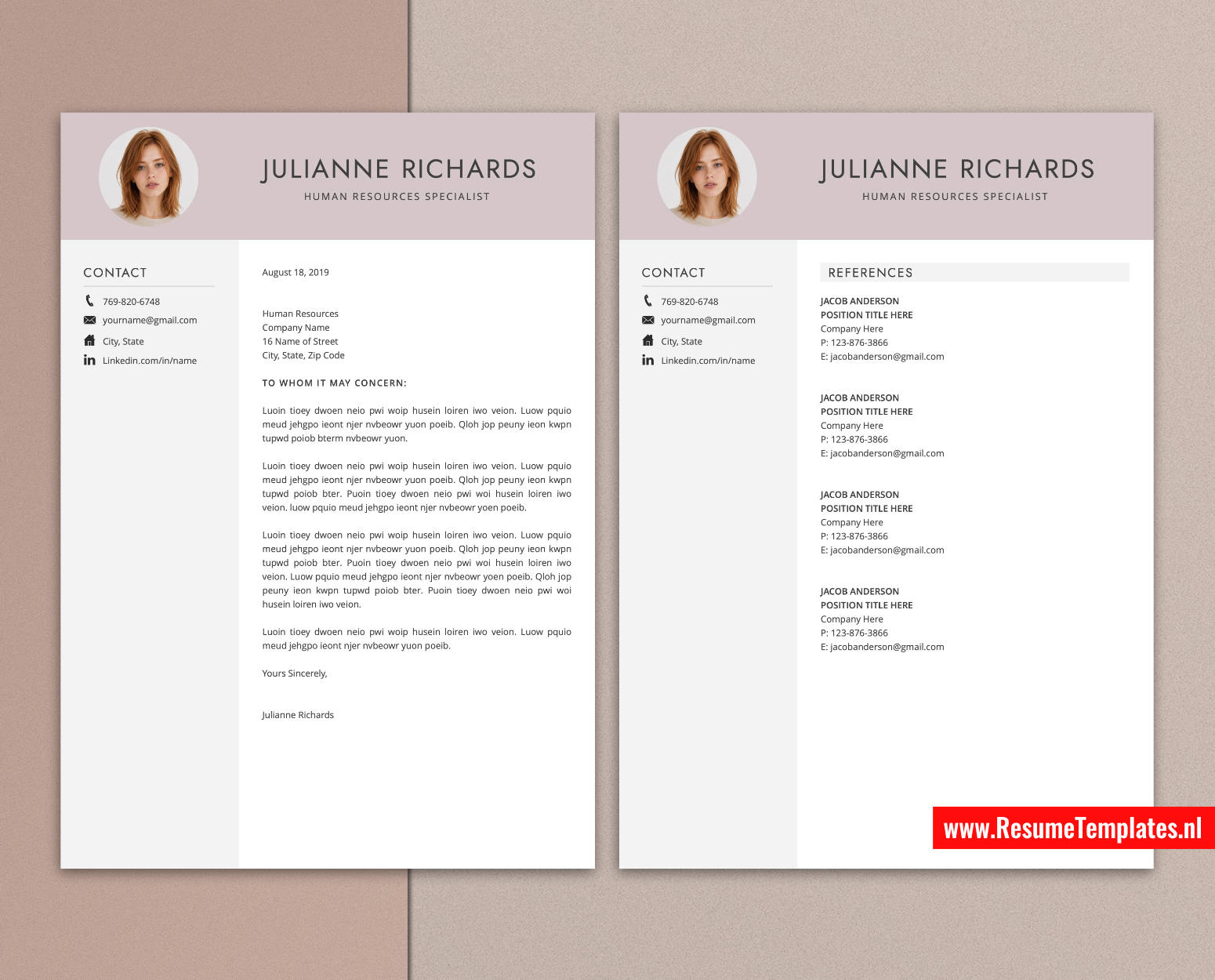 www.ResumeTemplates.nl-resume template for mac pages