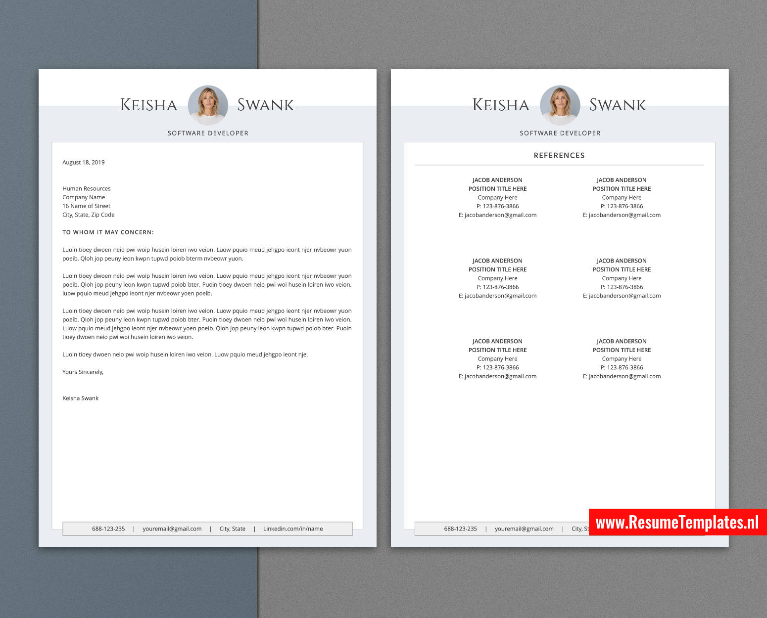 www.ResumeTemplates.nl-resume template for mac pages