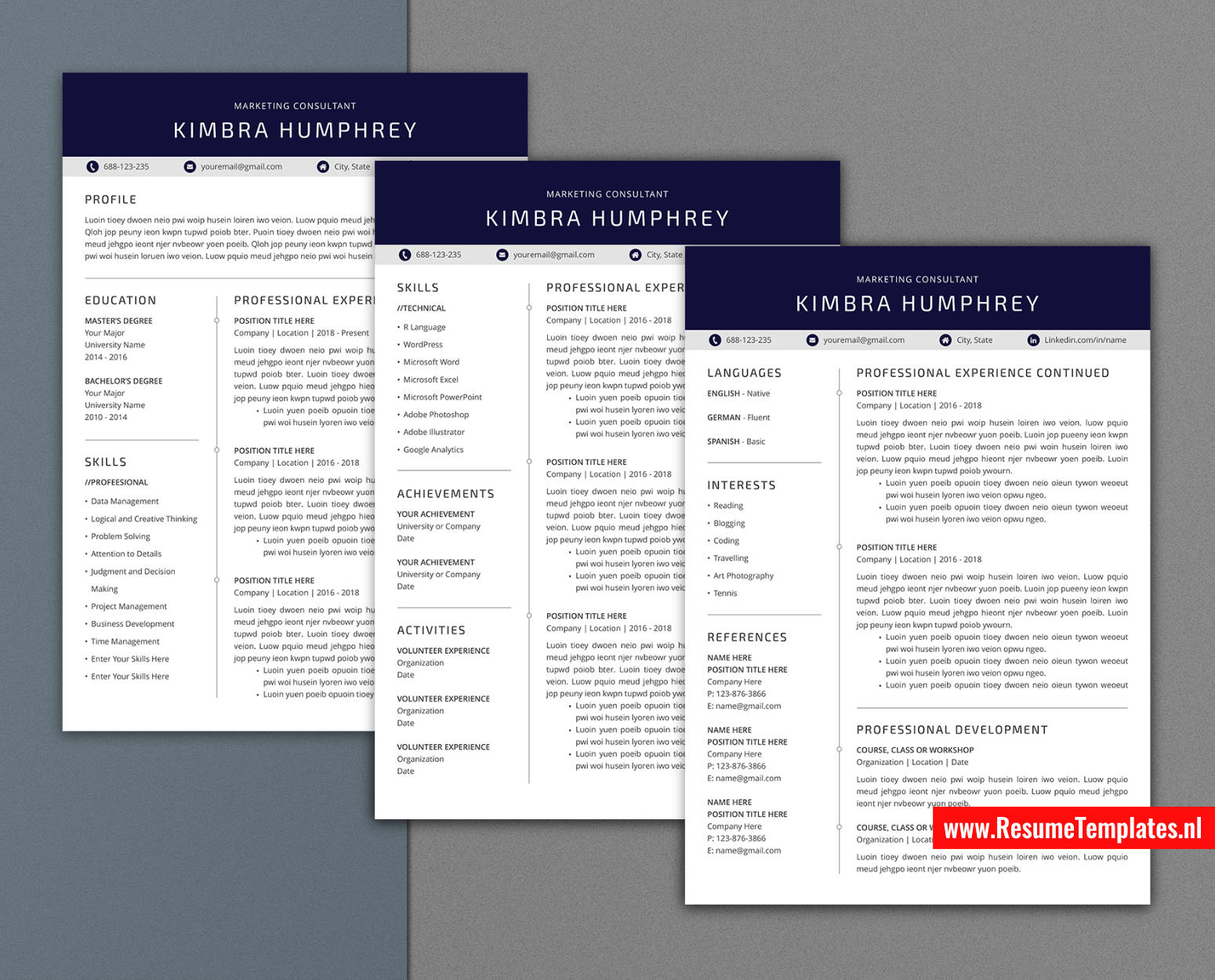 www.ResumeTemplates.nl-resume template for mac pages