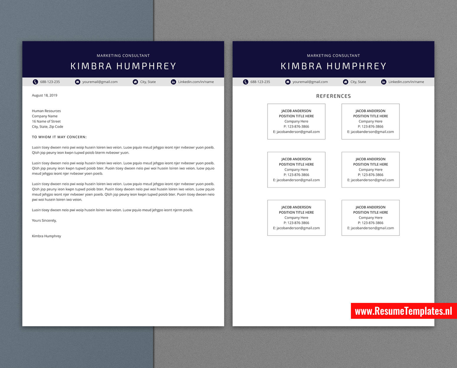 www.ResumeTemplates.nl-resume template for mac pages