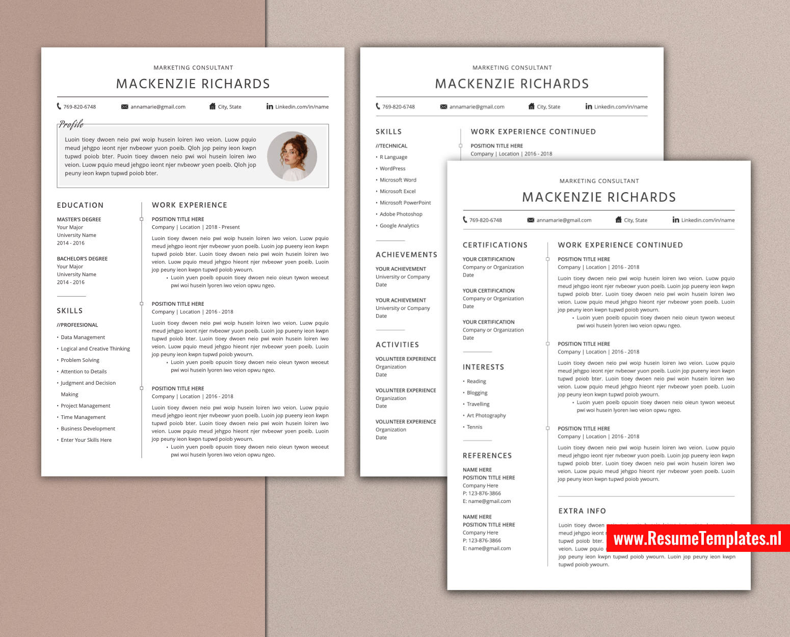 www.ResumeTemplates.nl-resume template for mac pages
