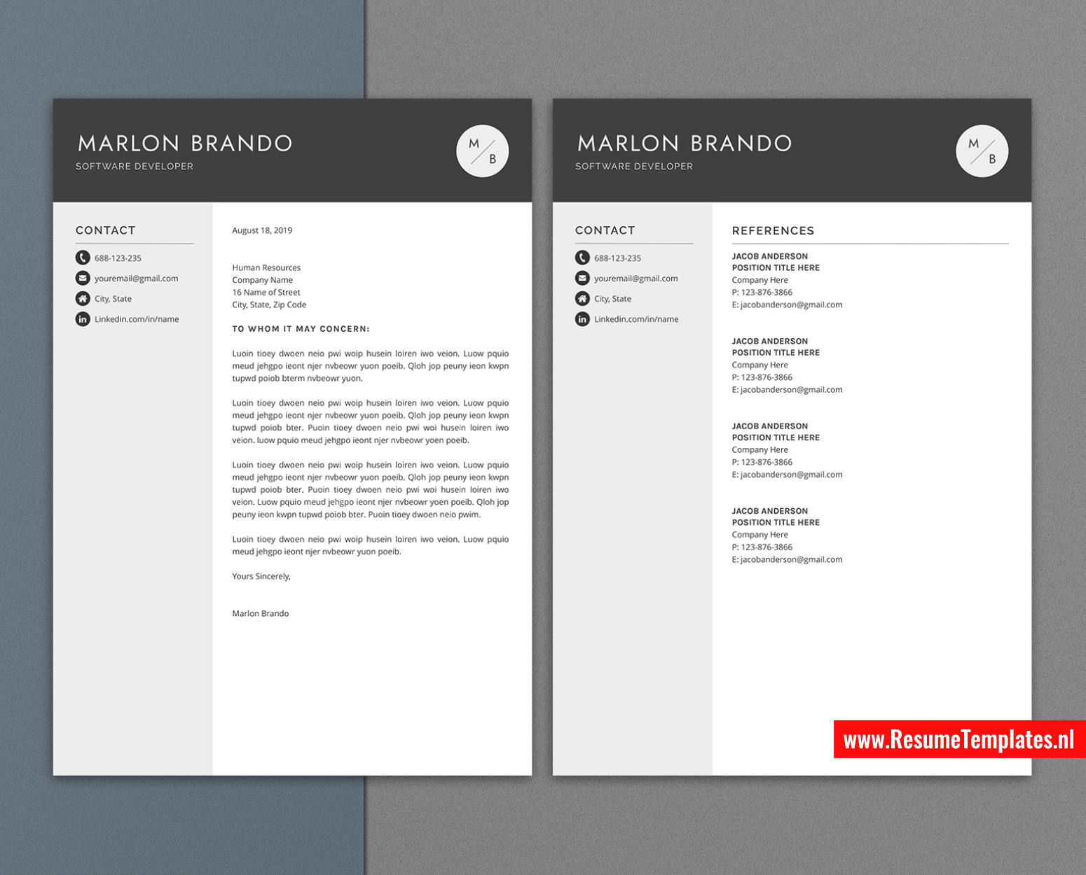 www.ResumeTemplates.nl-resume template for mac pages