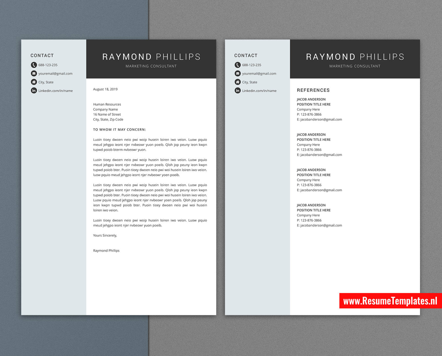 www.ResumeTemplates.nl-resume template for mac pages