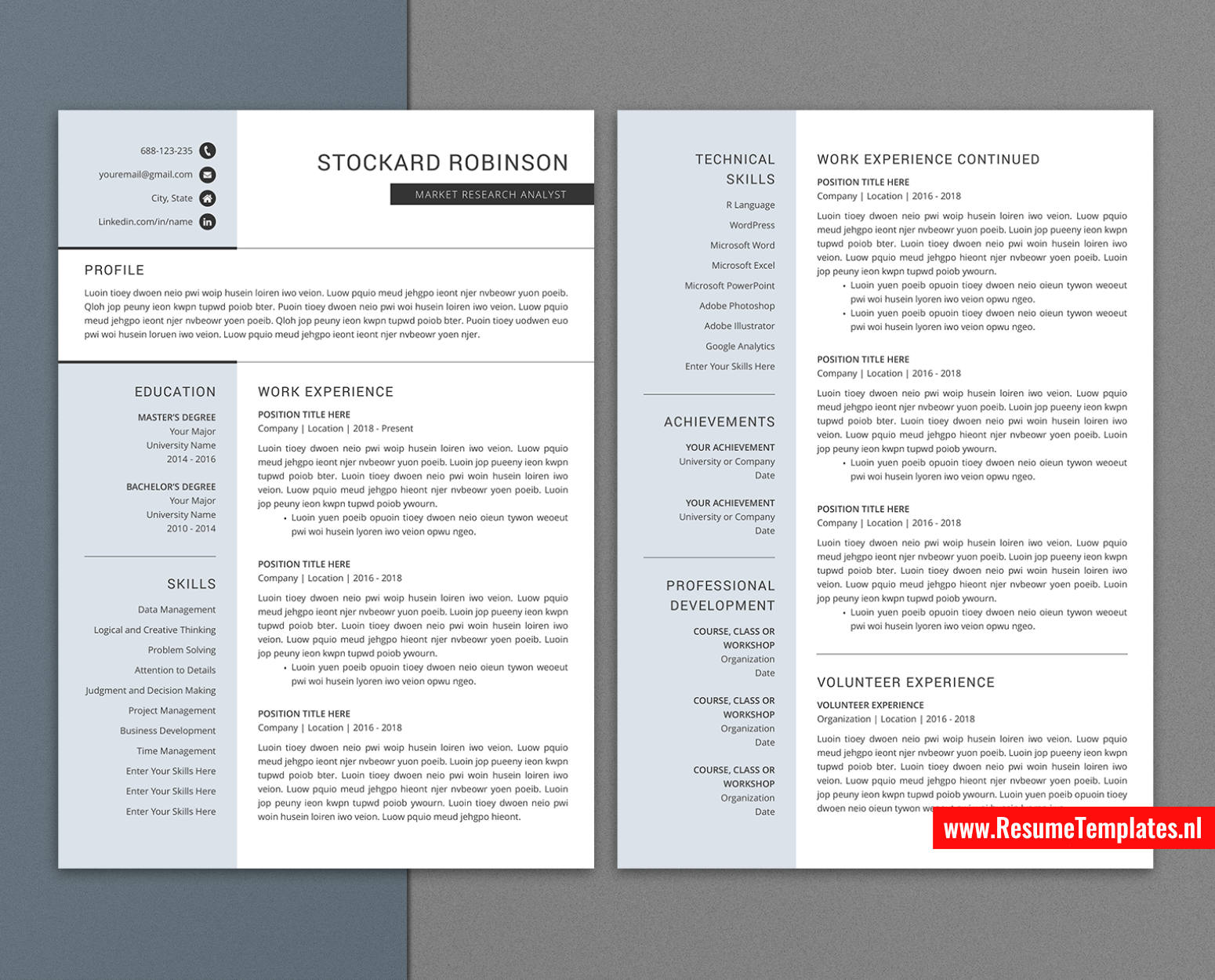 www.ResumeTemplates.nl-resume template for mac pages